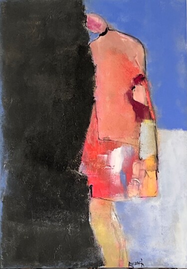 Painting titled "To be on the right…" by Marie Rouach, Original Artwork, Acrylic Mounted on Wood Stretcher frame