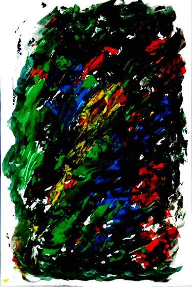 Painting titled "L’esprit dans la fo…" by José Espiguinha, Original Artwork, Acrylic