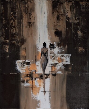 Peinture intitulée "Lunaissance" par Nathalie Mitifiot Zeiger, Œuvre d'art originale, Acrylique Monté sur Châssis en bois