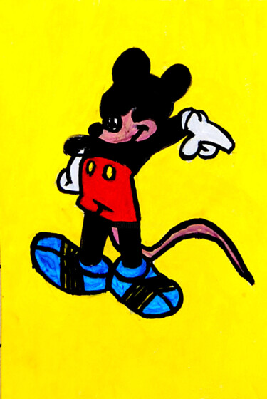 绘画 标题为“Mickey couleur” 由José Espiguinha, 原创艺术品, 丙烯