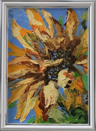 Sunflower's Glow. Malerei mit dem Titel "Sunflower's Glow." von Vita Schagen, Original-Kunstwerk, Öl Auf Karton montiert
