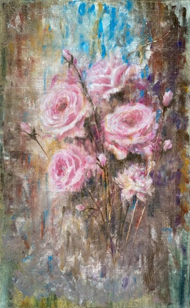 Rosen Whispers 绘画 标题为“Rosen Whispers” 由Natalia Pettersson, 原创艺术品, 油 安装在木质担架架上