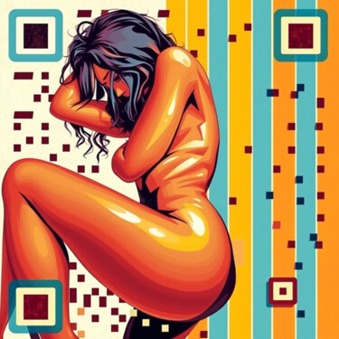 数字艺术 标题为“NUDE QR CODE” 由Modane, 原创艺术品, AI生成的图像