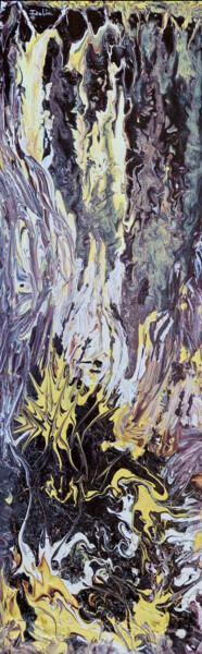 Painting titled "Crémeux" by Isalia, Original Artwork, Acrylic Mounted on Wood Stretcher frame