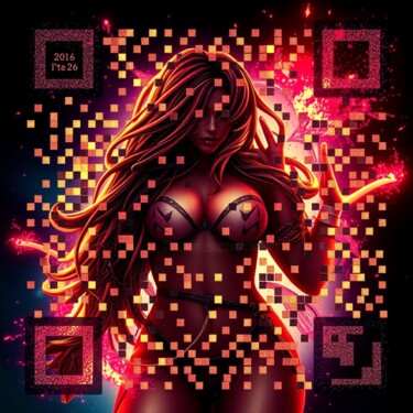 Sexy qr code Digital Arts με τίτλο "Sexy qr code" από Modane, Αυθεντικά έργα τέχνης, Εικόνα που δημιουργήθηκε με AI