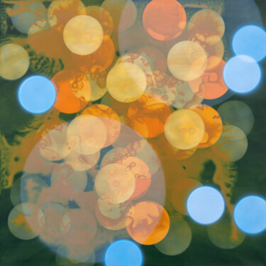Malerei mit dem Titel "Lichter XLV Courage…" von Markus Honerla, Original-Kunstwerk, Lack Auf Keilrahmen aus Holz montiert