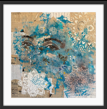 Painting titled "Lou" by Segolene Genoud (SEG'S), Original Artwork, Acrylic Mounted on Wood Stretcher frame