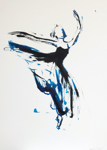 Schilderij getiteld "Chopin II." door Marcela Zemanova, Origineel Kunstwerk, Acryl