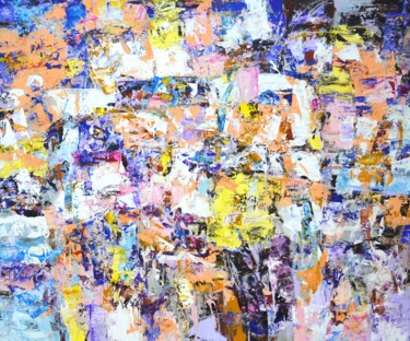 In creating this piece, I delved into the depths of abstract Painting titled "In creating this pi…" by Iryna Kastsova, Original Artwork, Acrylic Mounted on Wood Stretcher frame