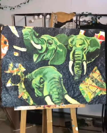 Schilderij getiteld "Y hami 4" door Mo’S Art, Origineel Kunstwerk, Acryl