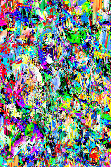 Digitale Kunst mit dem Titel "Couleurs de la vie" von Cj Perin, Original-Kunstwerk, Digitale Malerei