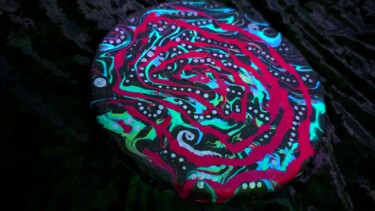 Peinture intitulée "Fresa Cosmica" par Saskia Hartog (Femme Caméléon), Œuvre d'art originale, Acrylique