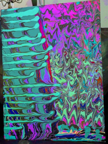 Peinture intitulée "Luna" par Saskia Hartog (Femme Caméléon), Œuvre d'art originale, Acrylique