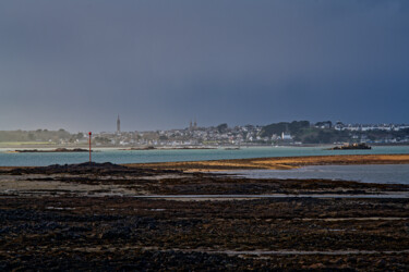 Carantec, Saint Pol de Léon depuis Pors a Callot. Photography titled "Carantec, Saint Pol…" by Thierry Martin, Original Artwork, Digital Photography