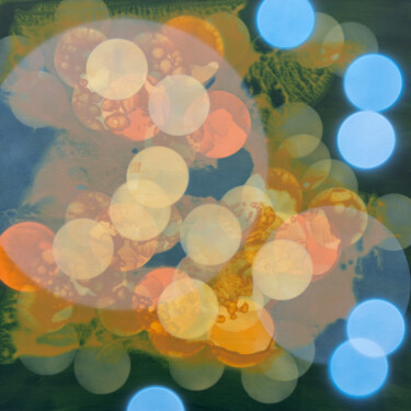 Malerei mit dem Titel "Lichter XLVI Courag…" von Markus Honerla, Original-Kunstwerk, Lack Auf Keilrahmen aus Holz montiert
