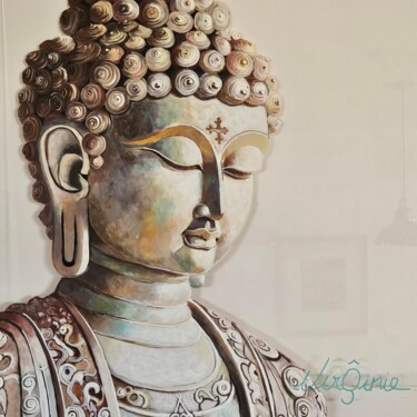 Painting titled "BOUDDHA OCCITAN" by Virginie Castets, Original Artwork, Acrylic Mounted on Plexiglass