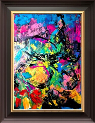 绘画 标题为“VIBRANT COLORS” 由Sonja Brzak, 原创艺术品, 油 安装在木质担架架上