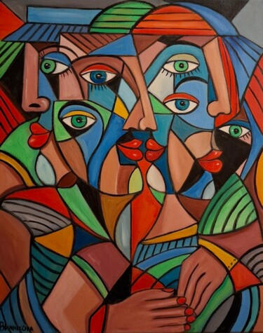 "Men and women's" başlıklı Tablo Olena Blinnikova tarafından, Orijinal sanat, Petrol Ahşap Sedye çerçevesi üzerine monte edi…