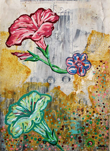 绘画 标题为“Flowers 017” 由Pedro Gabiola Belasco, 原创艺术品, 丙烯