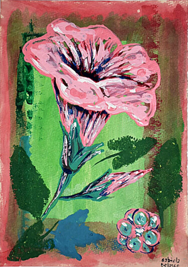 Painting titled "Flowers 018" by Pedro Gabiola Belasco, Original Artwork, Acrylic