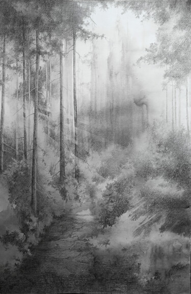Dessin intitulée "In the forest II" par Oksana Duchenchuk, Œuvre d'art originale, Aquarelle