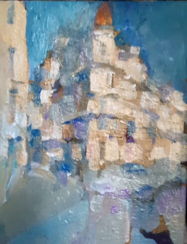 Картина под названием "Солнечный город1" - Tatyana Zakharova, Подлинное произведение искусства, Акрил