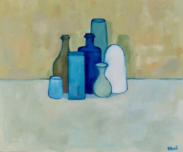 Peinture intitulée "Nature morte M4" par Bénédicte Basili, Œuvre d'art originale, Huile Monté sur Châssis en bois