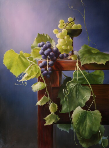 Painting titled ""Harmony"" by Elena I Gennady Vylusk (Goshiki), Original Artwork, Oil Mounted on Wood Stretcher frame
