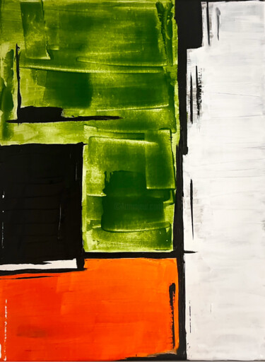Painting titled "4 colors" by Jacek Wysocki, Original Artwork, Acrylic