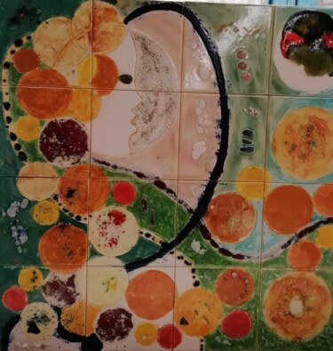 "Meditação" başlıklı Tablo Eunice Leal tarafından, Orijinal sanat, Pigmentler Ahşap panel üzerine monte edilmiş