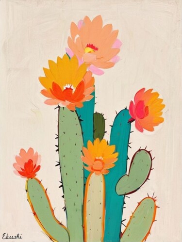 "From the cacti seri…" başlıklı Tablo Ekushi tarafından, Orijinal sanat, Akrilik