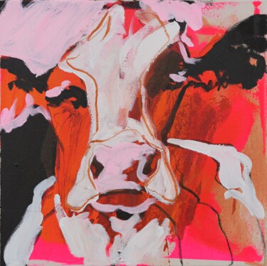 Malerei mit dem Titel "ROSE" von Stephan Geisler, Original-Kunstwerk, Acryl Auf Keilrahmen aus Holz montiert