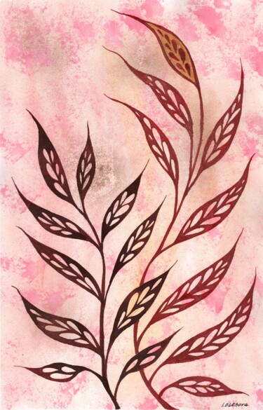 Painting titled "Dancing willow bran…" by Irina Olkhova, Original Artwork, Acrylic