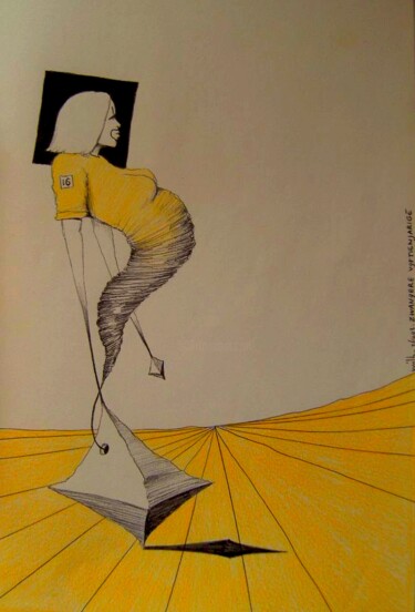 Drawing titled "Studies for future…" by Milto Sideris, Original Artwork, Ballpoint pen
