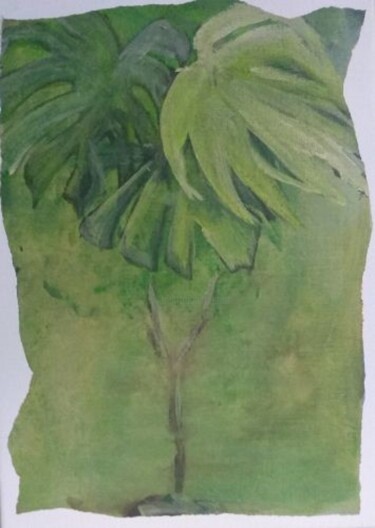 Peinture intitulée "Belles plantes - en…" par Gilles Konop, Œuvre d'art originale, Acrylique Monté sur Châssis en bois