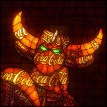 绘画 标题为“Goldo coca” 由Dominique Kleiner, 原创艺术品, 数字油画 安装在铝上