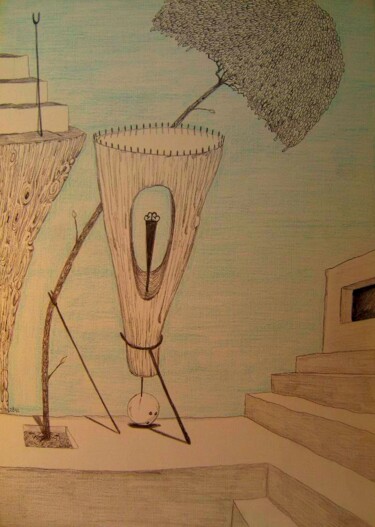 「Studies for future…」というタイトルの描画 Milto Siderisによって, オリジナルのアートワーク, ボールペン