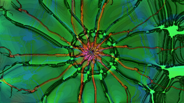 Pittura intitolato "Mysterious_39" da Laugh Divine, Opera d'arte originale, Olio