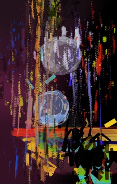 Arts numériques intitulée "Les bulles..." par Jacky Patin, Œuvre d'art originale, Peinture numérique