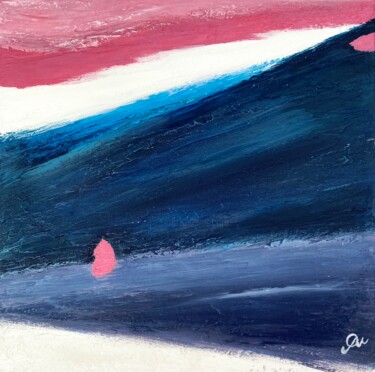Breath of the mountains, acrylique toile, paysage, montagnes Pittura intitolato "Breath of the mount…" da Olivia Maro, Opera d'arte originale, Acrilico Montato su Telaio per barella in…