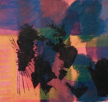 Malerei mit dem Titel "Colors of abstract" von Robert Hollins, Original-Kunstwerk, Acryl