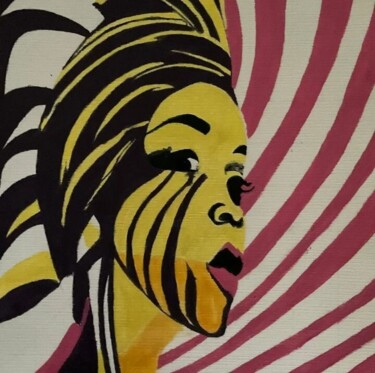 Malarstwo zatytułowany „Woman in pop 2” autorstwa Robert Hollins, Oryginalna praca, Akryl