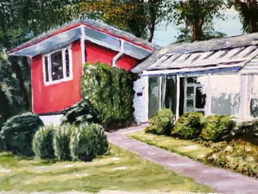 Картина под названием "House in the Summer" - Attila Hornok, Подлинное произведение искусства, Акрил