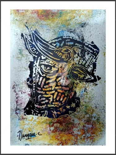 Printmaking titled "LA FAMILLE" by Christophe Flaugère, Original Artwork, Linocuts