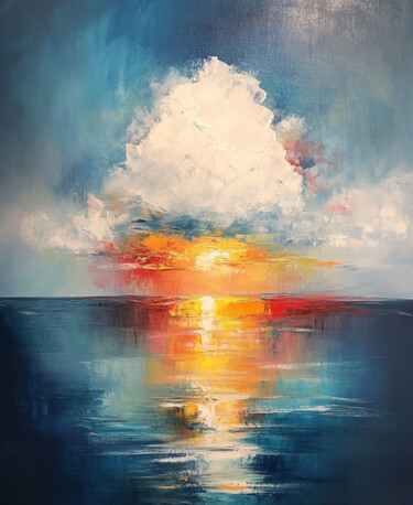 제목이 "Sunlit Reflections…"인 디지털 아트 Lucy Moon로, 원작, 아크릴