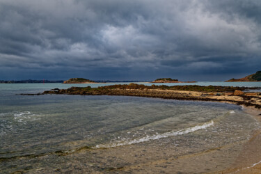 Carantec, le port, l'île Callot, Rhu land, mois de février. "Carantec, le port,…" başlıklı Fotoğraf Thierry Martin tarafından, Orijinal sanat, Dijital Fotoğrafçılık