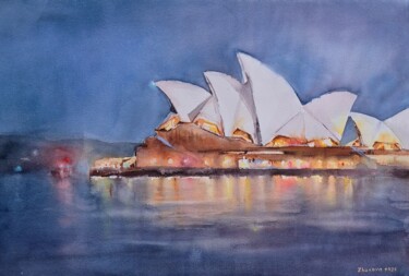 绘画 标题为“Sydney Opera House” 由Marina Zhukova, 原创艺术品, 水彩