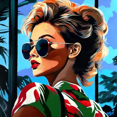绘画 标题为“LA RIVIERA” 由Boyer Marc, 原创艺术品, 油 安装在其他刚性面板上