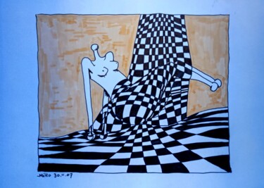 Disegno intitolato "How to not get rid…" da Milto Sideris, Opera d'arte originale, Pennarello