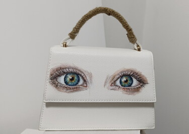 Schilderij getiteld "Borsa con occhi dip…" door Lilia Soave, Origineel Kunstwerk, Acryl